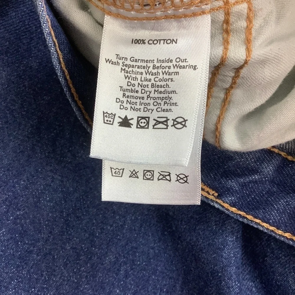 Eddie Bauer Men's Traditional Fit Dark Wash‎ Blue Denim Jeans
